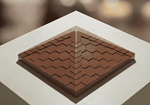 Колпак на забор 535*535 12 кг. шоколад