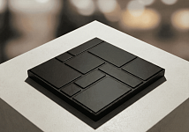 Полимерпесчаная тротуарная плитка, цвет: черный