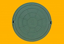 Зеленый канализационный люк Д (1,5 т) для септика и колодца