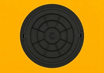 Черный канализационный люк С (5 т.) для септика и колодца