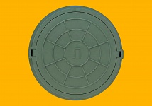 Зеленый канализационный люк Л (3 т.) для септика и колодца