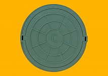 Зеленый канализационный люк С (5 т.) для септика и колодца