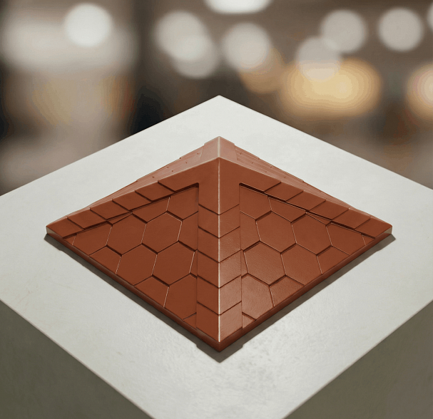 Колпак на забор 385*385 6 кг. красный