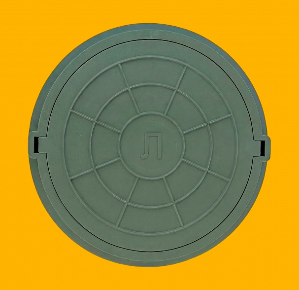 Зеленый канализационный люк Л (3 т.) для септика и колодца