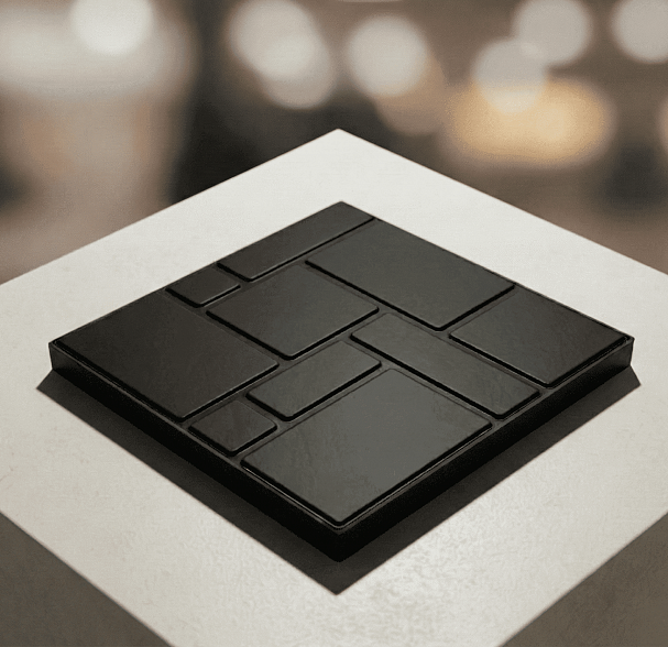 Полимерпесчаная тротуарная плитка, цвет: черный